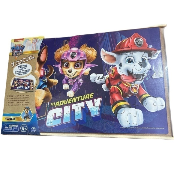Paw Patrol Wooden Puzzle Set 7 In All Bundle NEW Chase Marshall - Picture 1 of 5